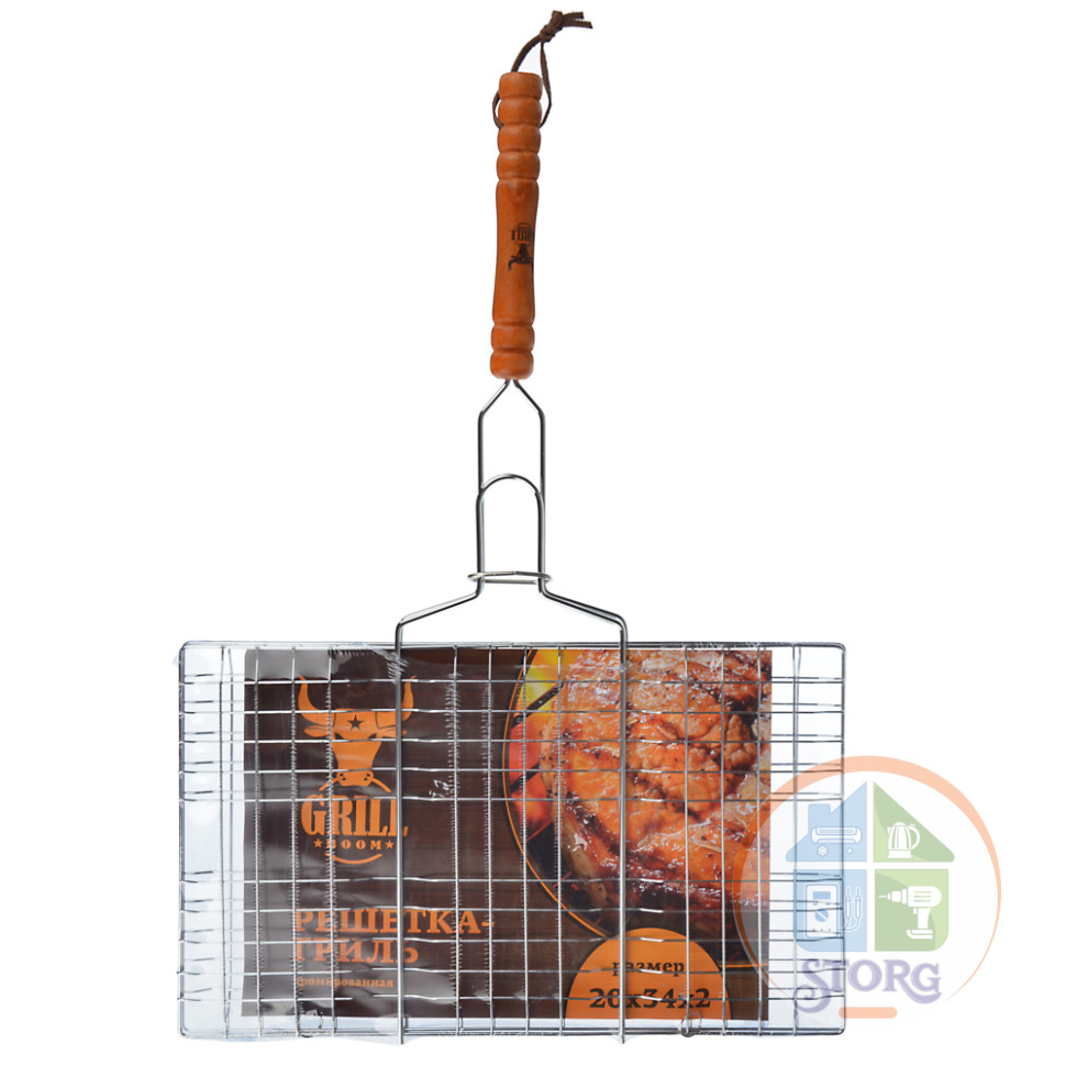 Решётка-гриль хром GRILLBOOM, 45х(33x20)см