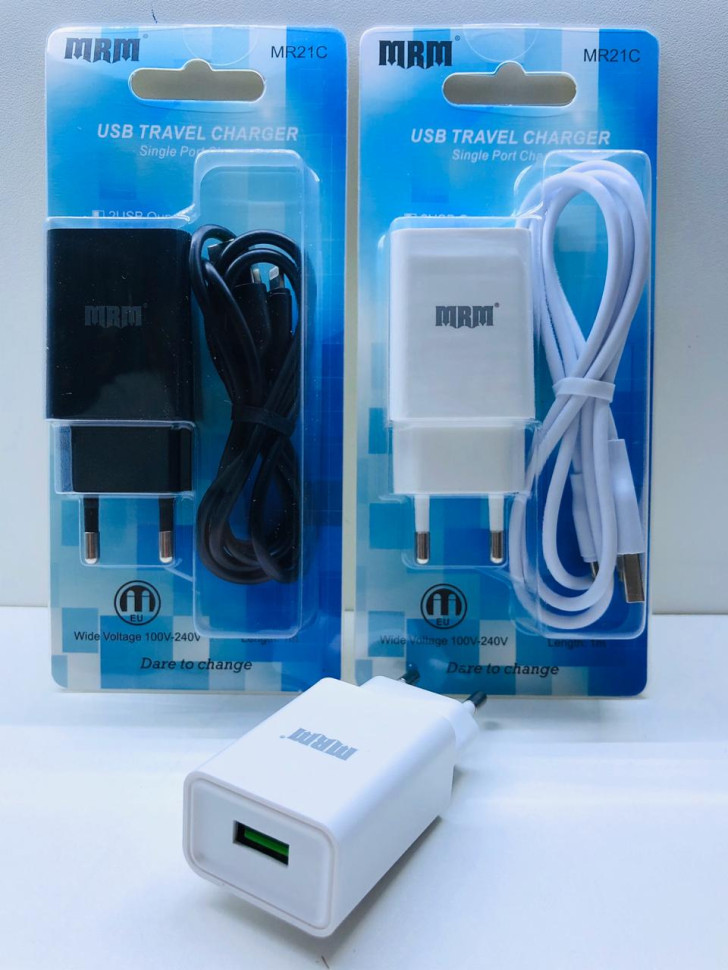 СЗУ MRM MR21i 5V2,4A 1USB + кабель Lightning 1,2mm Black