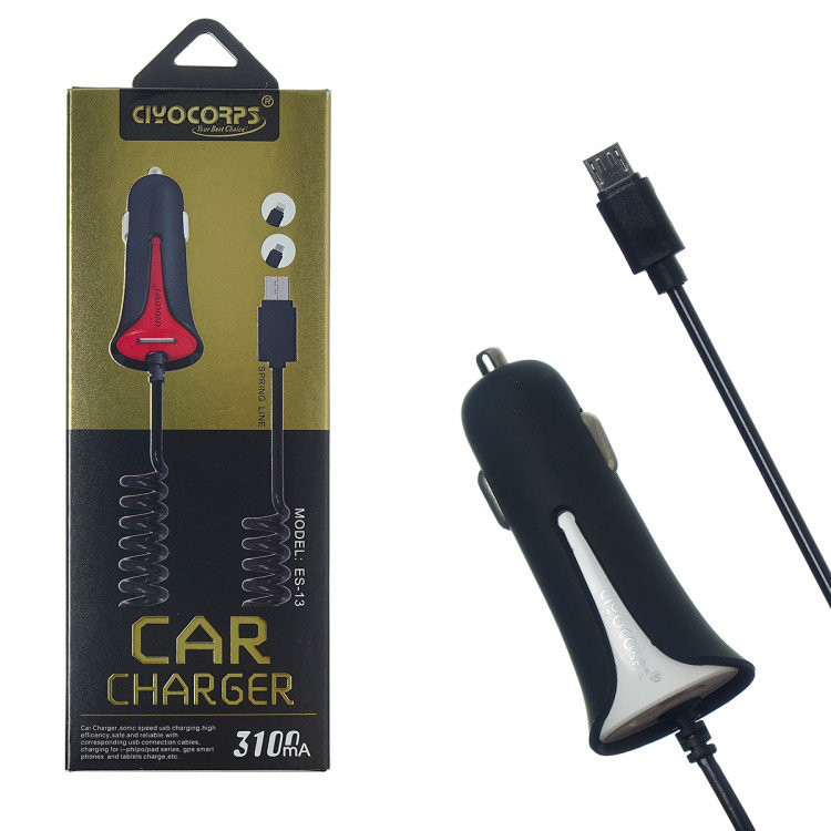 АЗУ CIYOCORPS ES-13 5V3,1A QC3.0 1USB + кабель MicroUSB 1200mm