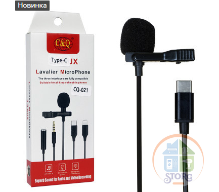 Петличный микрофон CQ021 (Type-C)  20pcs