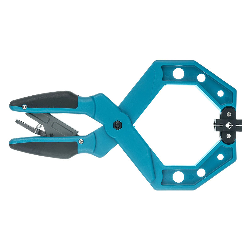 Струбцина клещеобразная Gross, пластиковый корпус, храповый механизм жесткой фиксации, 4"/100 мм