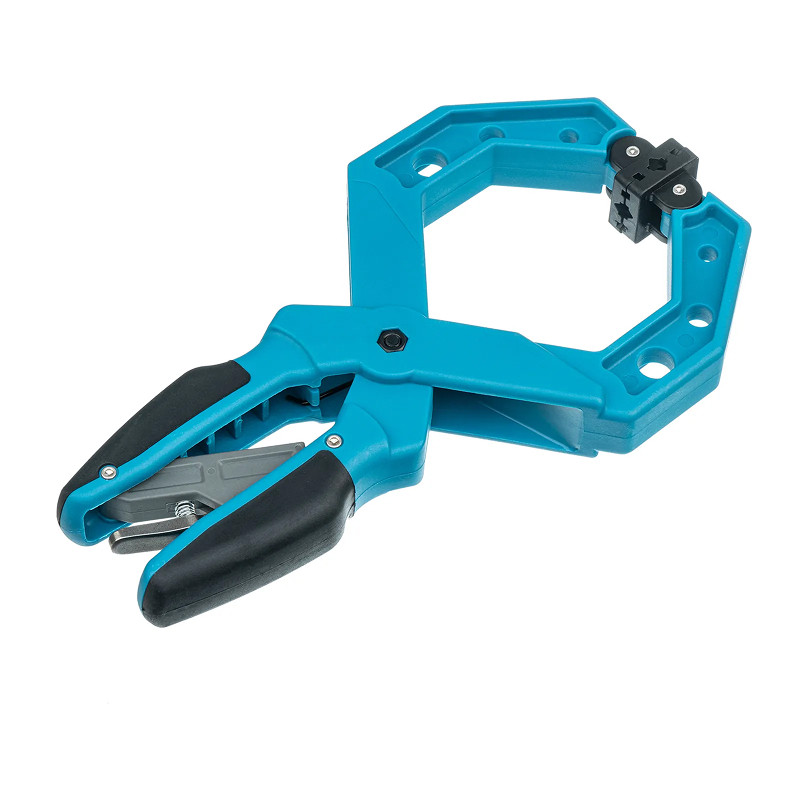 Струбцина клещеобразная Gross, пластиковый корпус, храповый механизм жесткой фиксации, 4"/100 мм