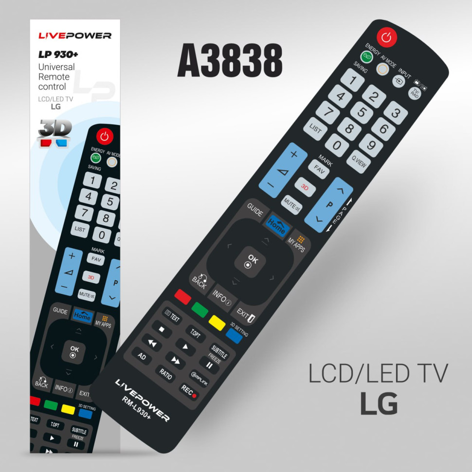 Пульт универсальный Live-Power RM-930+ NEW для телевизоров LG