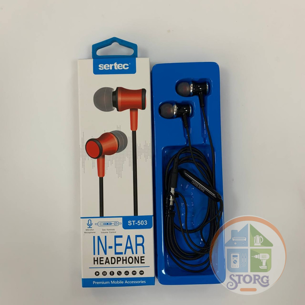 Вакуумные внутриканальные наушники SerteC ST-503 (black)