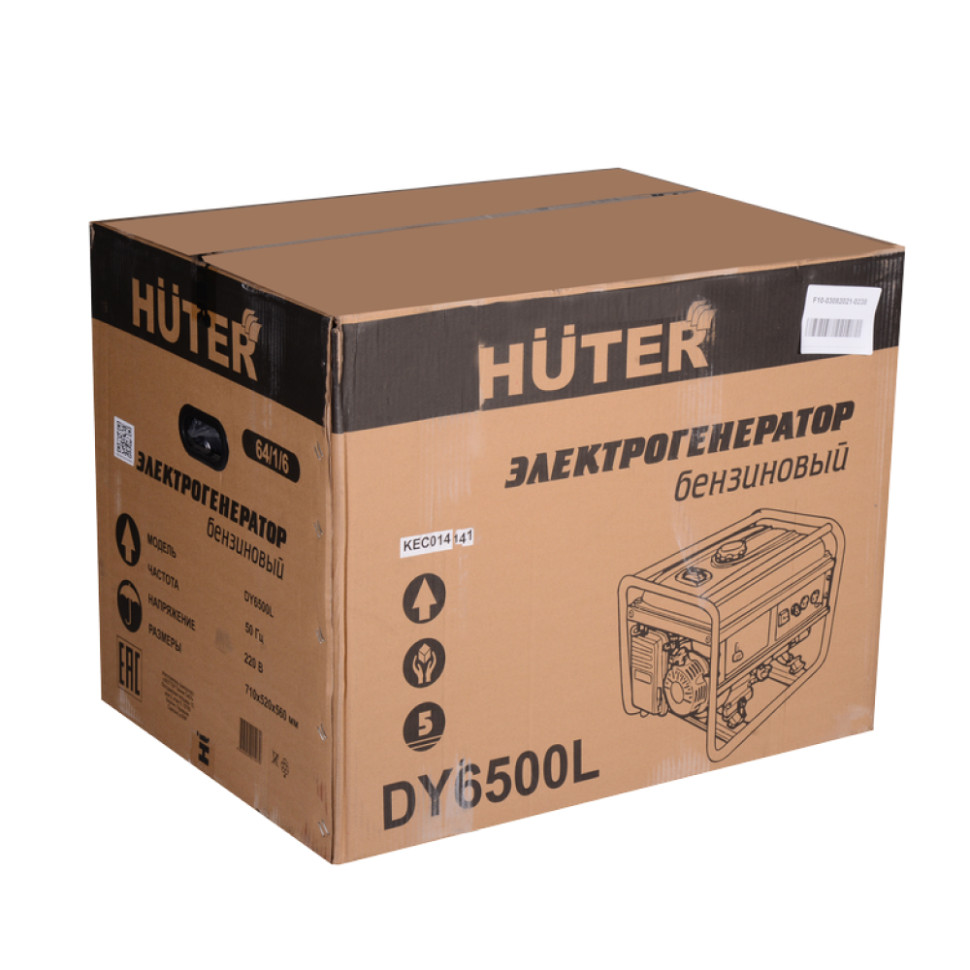 Генератор бензиновый Huter DY6500L (5/5.5кВт, 220В, 1-фаза, 4-такт., 22л, мед.обм., ручн./эл.старт) Генератор бензиновый Huter DY6500L (5/5.5кВт, 220В, 1-фаза, 4-такт., 22л, мед.обм., ручн./эл.старт)