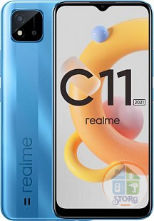 Смартфон Realme С11 2021 2/32Gb Lake Blue, 8x2.3 ГГц, 2 Гб, 2 SIM, IPS, 1600x720, камера 13 Мп, 4G, GPS, FM, 5000 мА*ч