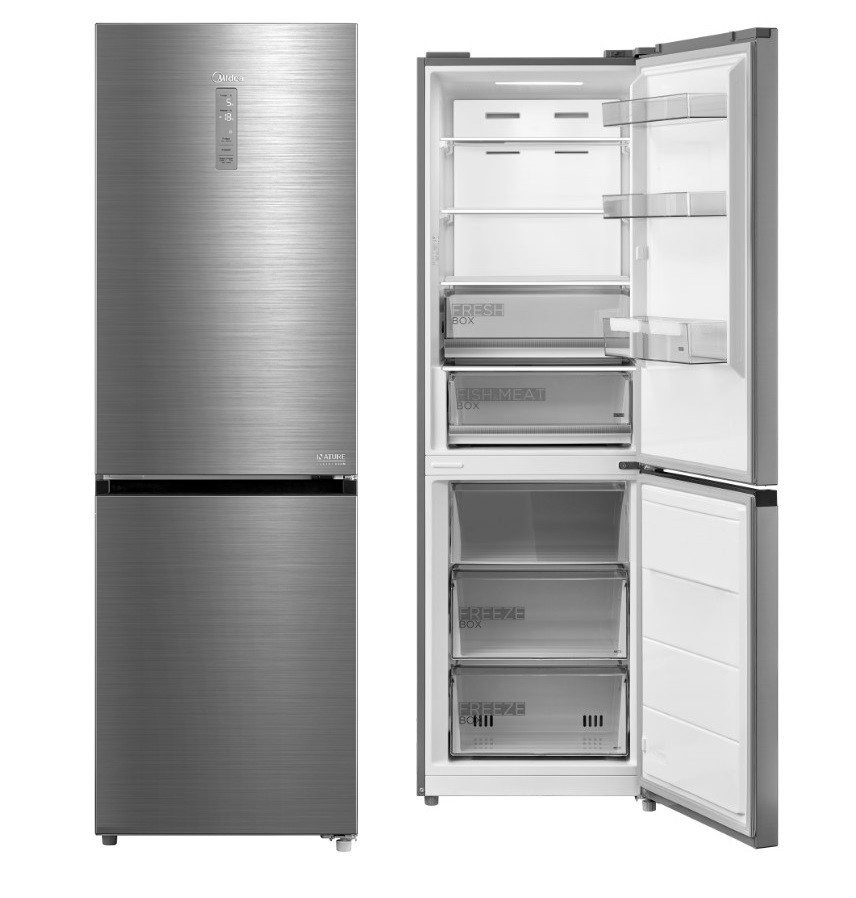 Холодильник Midea MDRB471MGF46O Total No Frost, 185x59.5x66 (ВxШxГ)см , серебристый