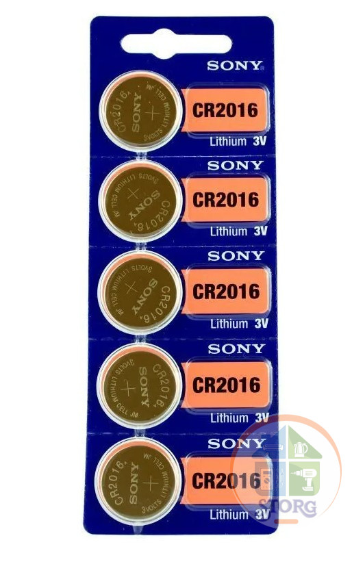 Элемент питания SONY lithium CR2016 BL5