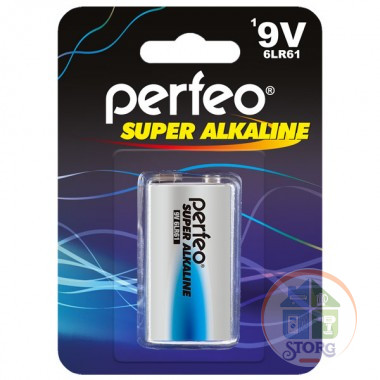 Элемент питания Perfeo 6LR61/1BL Super Alkaline