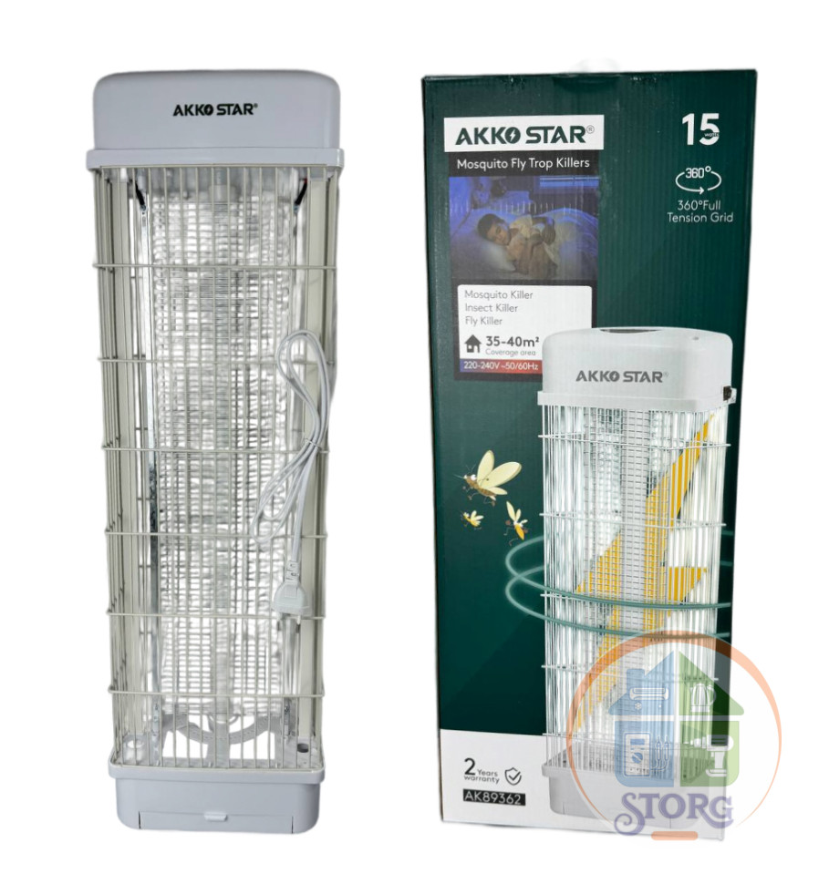 Уничтожитель насекомых электрическая ловушка  AKKO 15W 220v/50HZ до 40 m² вертикальный