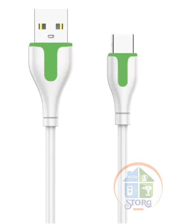 USB кабель LDNIO LS571 Micro 1m White/Green