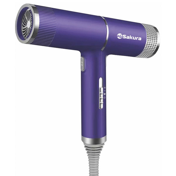 Фен для волос SAKURA SA-4051V, 1600Вт, 3 режима холодной сушки, LED подсветка