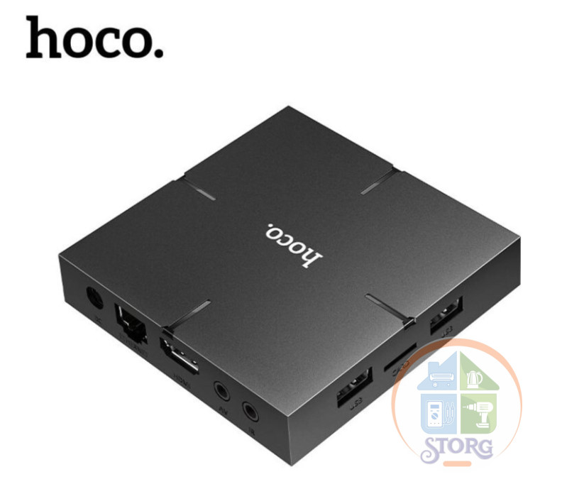 Смарт-ТВ приставка HOCO DQ06 Supremo WiFi HD черный CortexTM-A53, Android 10 version 2GB+16GB
