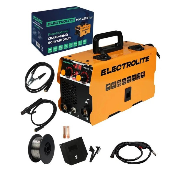 Сварочный полуавтомат инверторный ELECTROLITE MIG-220 Flux, 220 А, до 4 мм