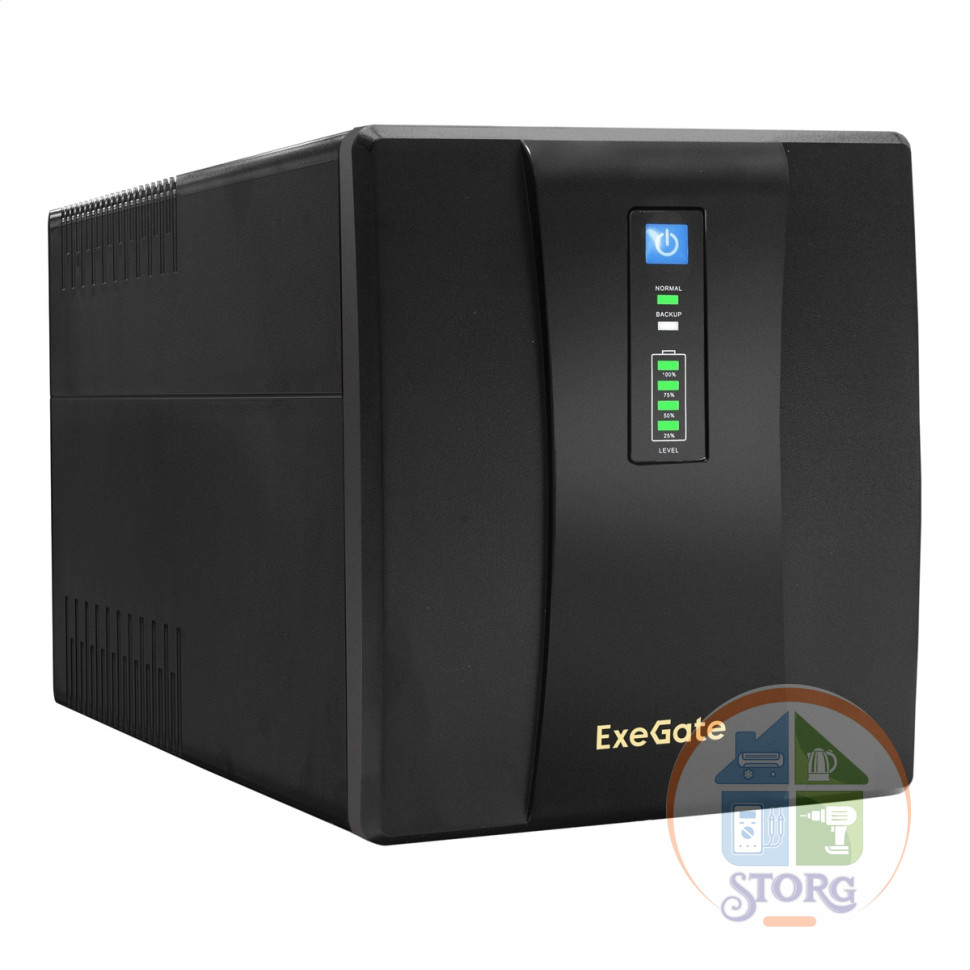 Источник бесперебойного питания ExeGate SpecialPro UNB-1500.LED.AVR.EURO.RJ (1500VA/950W, 12 мес.гарантия)