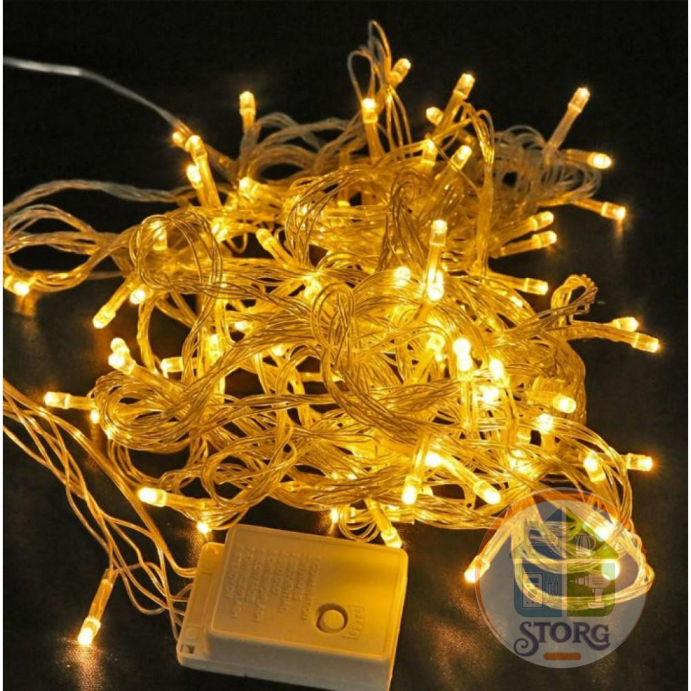 Гирлянда светодиодная S-TORG Led 100 (Жёлтый)