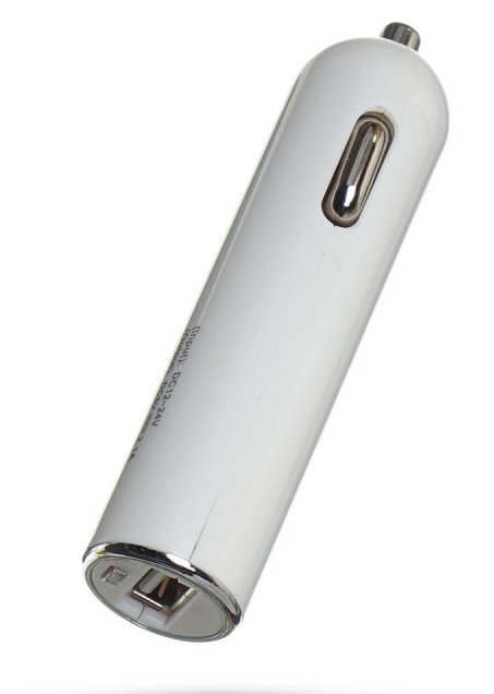 АЗУ JL-J11A 1USB 5V/2,1A (white) (подходит в глубокие прикуривватели)