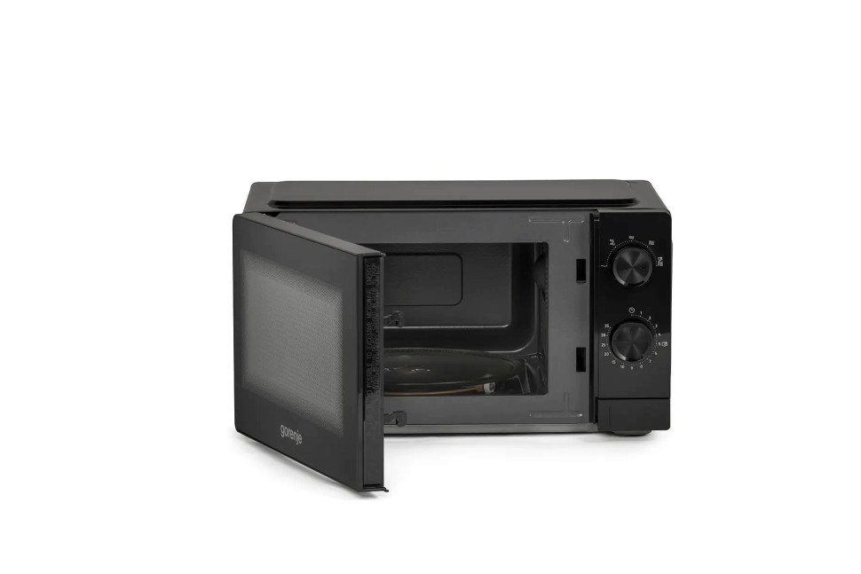 Микроволновая печь Gorenje MO20CE1B5 черный, 20 л, 700 Вт, переключатели - поворотный механизм