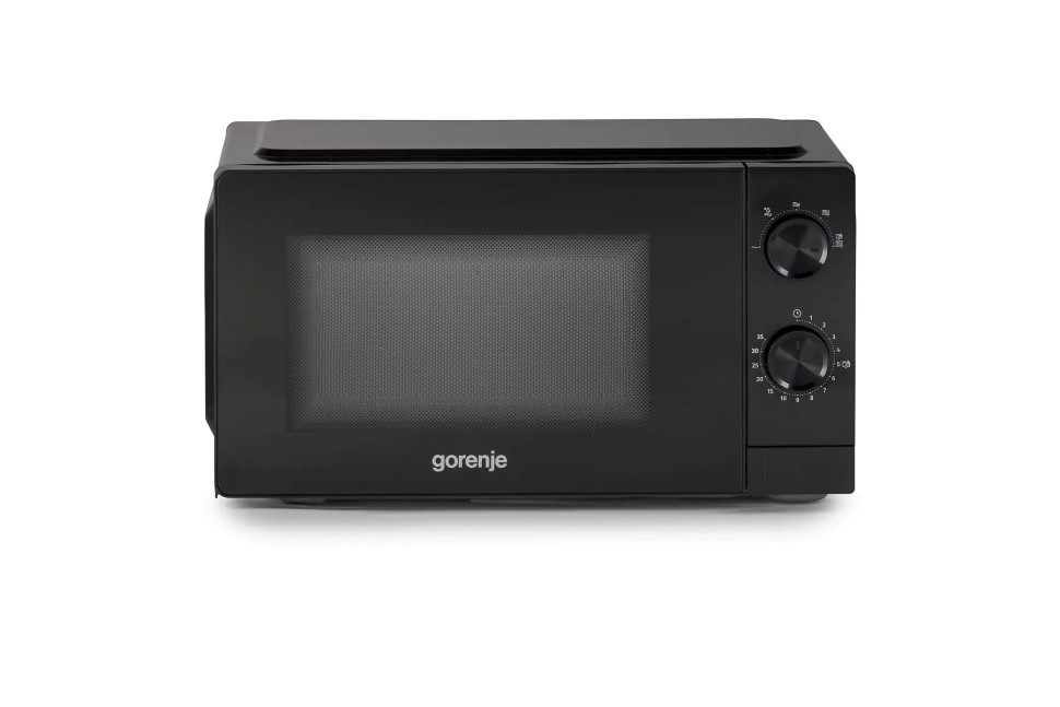 Микроволновая печь Gorenje MO20CE1B5 черный, 20 л, 700 Вт, переключатели - поворотный механизм