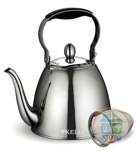 Чайник металлический на газ 1,1л KELLI KL-4517 (1x18)