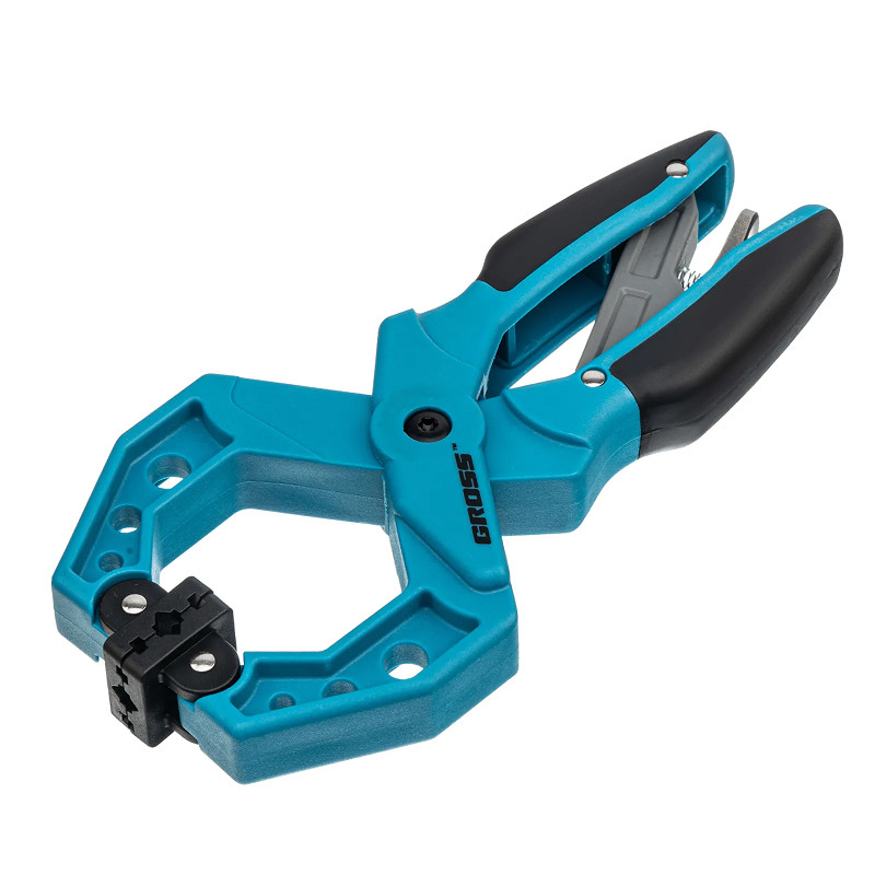 Струбцина клещеобразная Gross, пластиковый корпус,храповый механизм жесткой фиксации,2-1/4"/58 мм