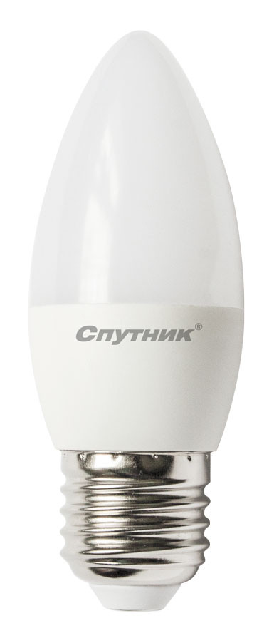 Cветодиодная лампа Свеча LED C37 10W/4000K/E27, Спутник, белый