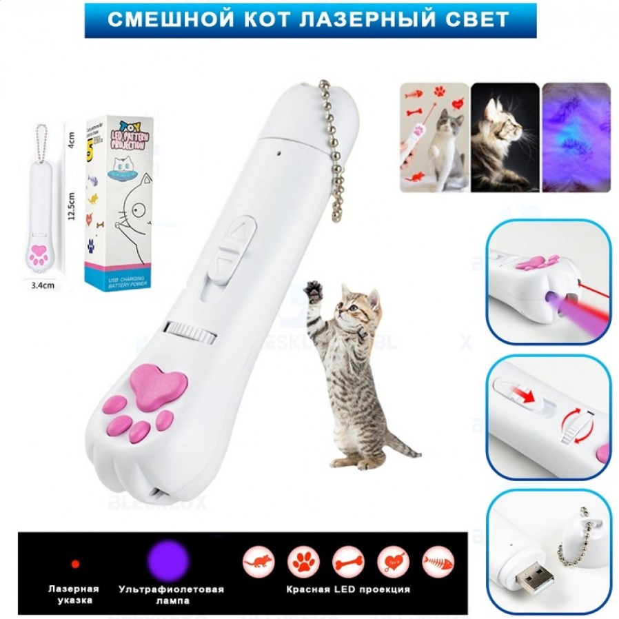 Лазерная указка-брелок+аккумулятор+зарядка от USB YM-DM501X