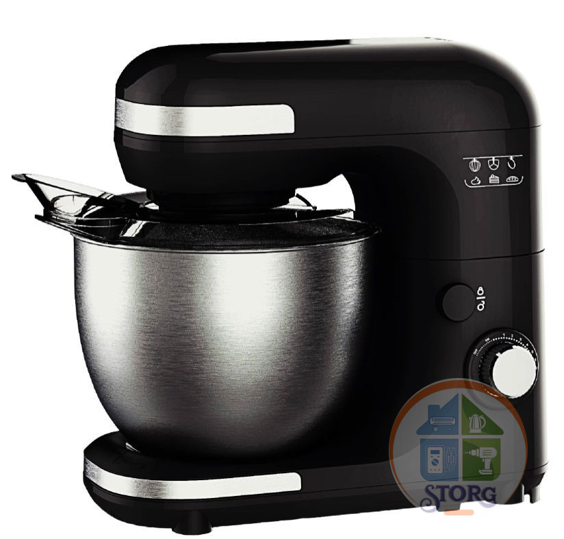 Миксер с чашей KELLI KL-5120, черный,  1200Вт, чаша 5л, 7 скоростей, съемные насадки
