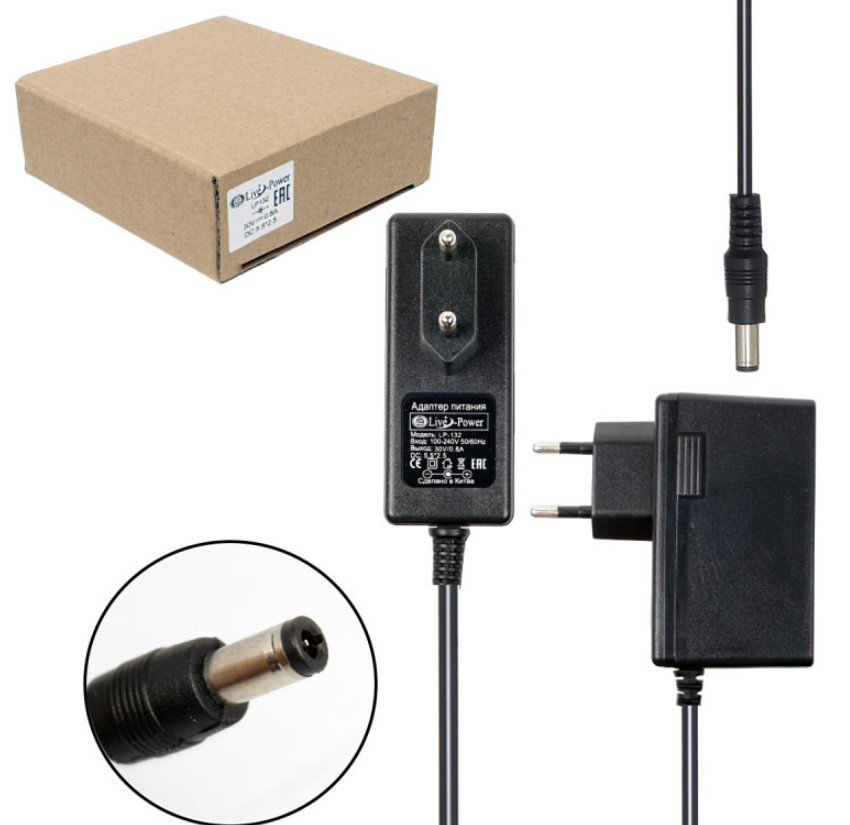 Блок питания Live-Power 30V LP132 30V/0.8A (5,5*2,5) для пылесосов XIAOMI