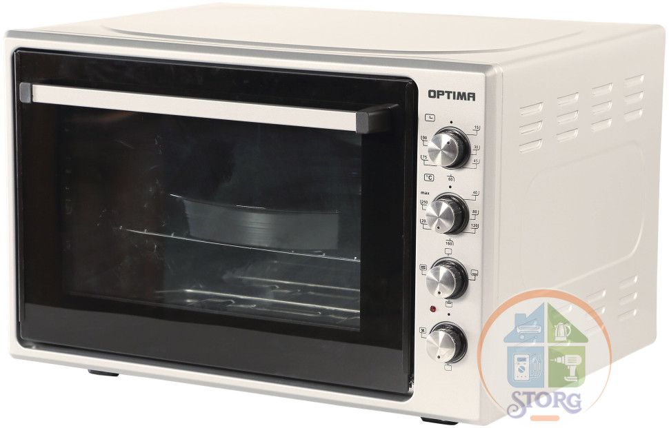 Духовой шкаф OPTIMA OFC-75BR (Ретро/Бежевый; Объем 75л; Конвекция; Таймер; Лампа; 2 противня;ТУРЦИЯ)