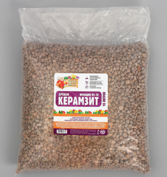 Дренаж Керамзит "Рецепты Дедушки Никиты" 4698967 (фр 5-10; Объем 10 л)