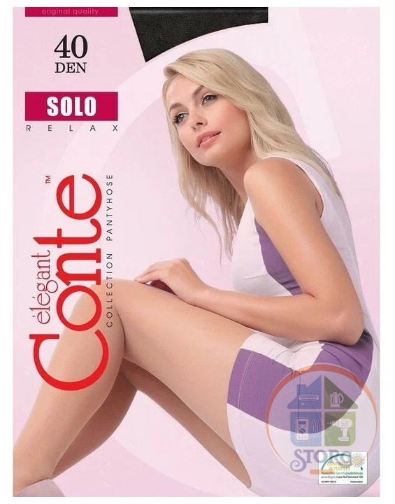 Колготы КОНТЕ SOLO 40 ден.№2 Чёрный (12)