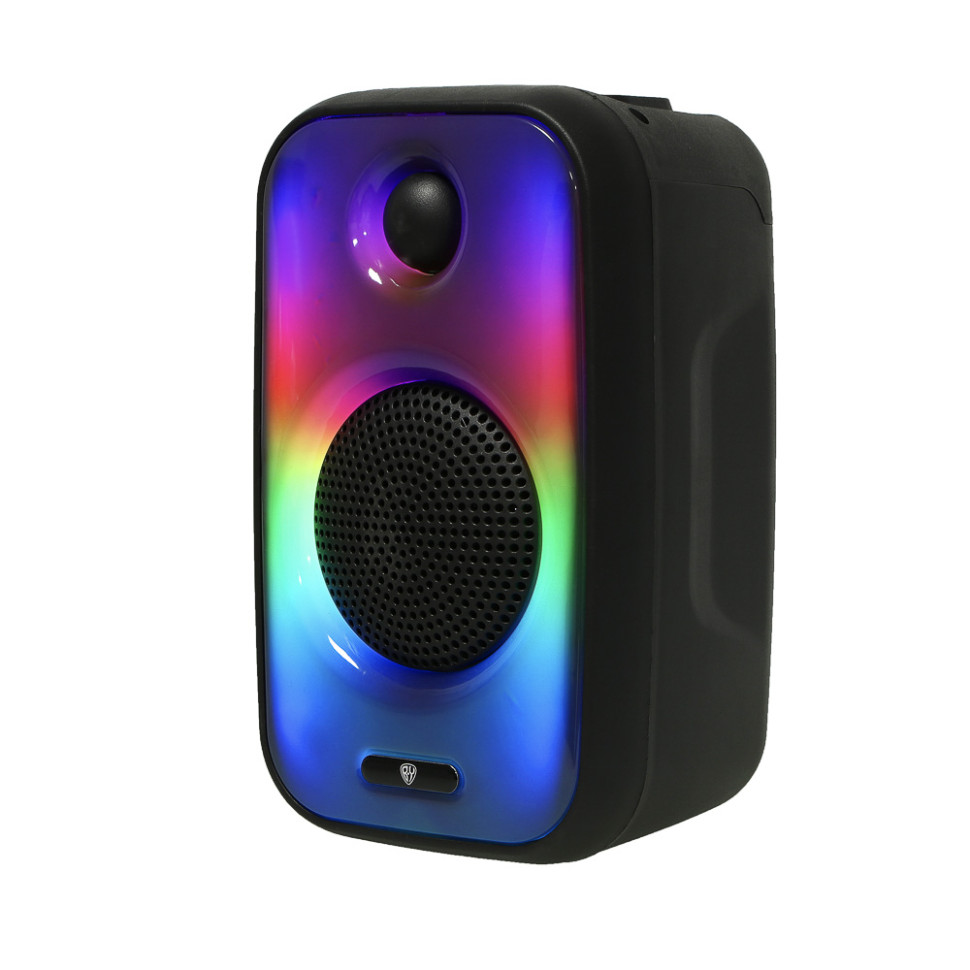 Колонка беспроводная BY VibeBox, 8 Вт,подсветка,2000мАч,USB,EQ,microSD,ВШГ 26x16x14см, черный