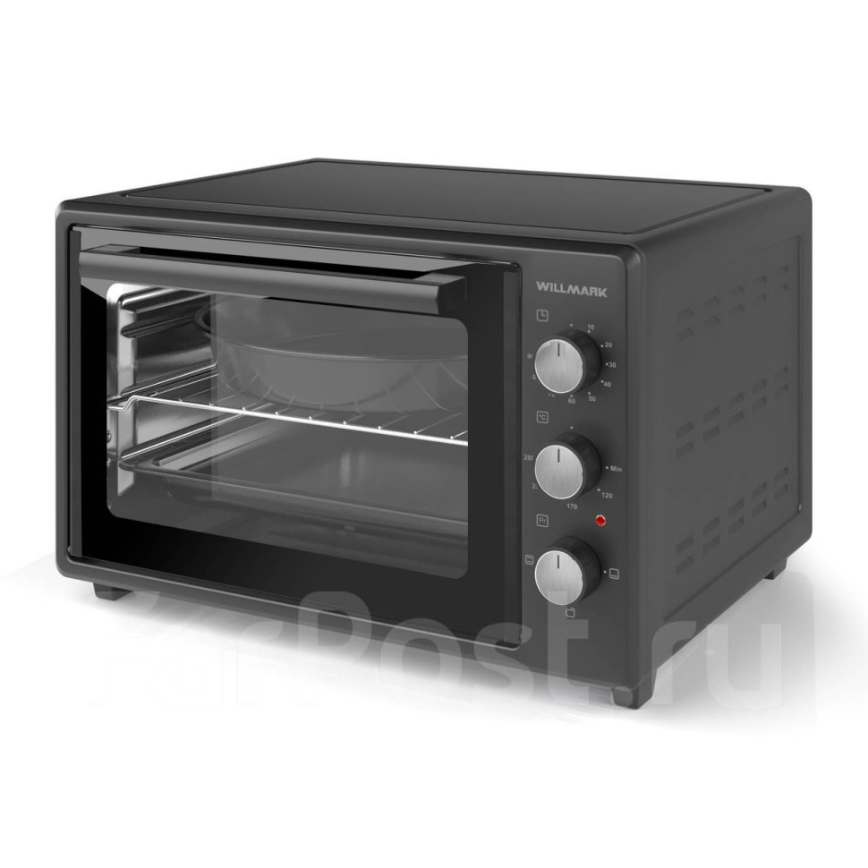 Духовой шкаф WILLMARK WOF-405BL (Черный; Объем 40л; Мощность 1400Вт;Эмал.внутр.поверхн;Лампа;Таймер)