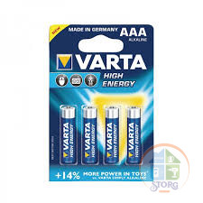 Элемент питания VARTA HIGH ENERGY 4903 LR03 шт BL4