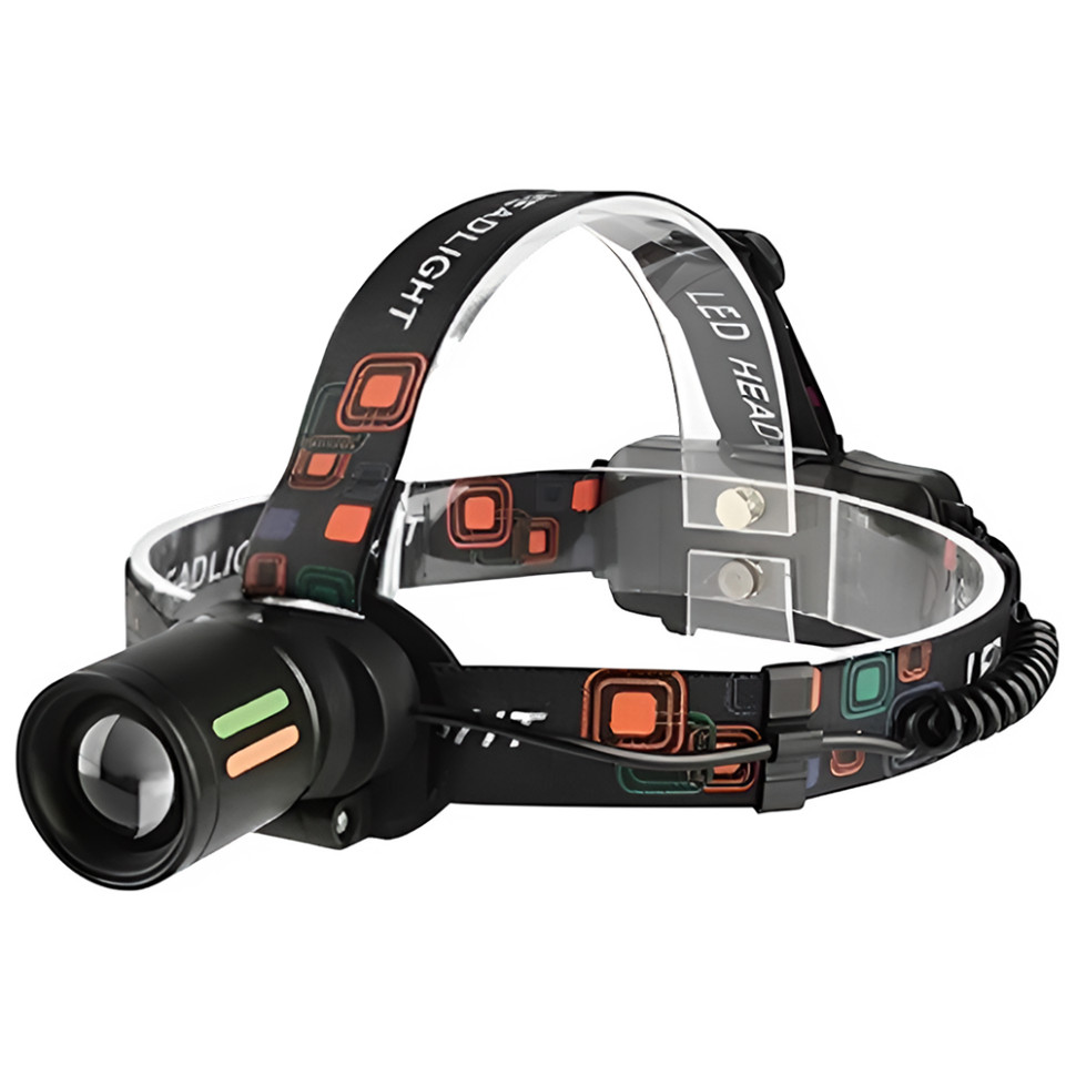 Фонарь налобный светодиодный аккумуляторный "BLESKLUX" BL-HL668-PM20-TG, 2аккум., Type-C