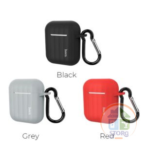 Чехол силиконовый для Airpods HOCO WB10 APs1/2 silicone case (red)