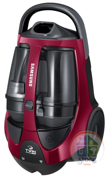 Пылесос SAMSUNG VCC885HH3P Черный/бордовый, 2200Вт, 2л, Фильтр HEPA 13, ИК управление на рукоятке