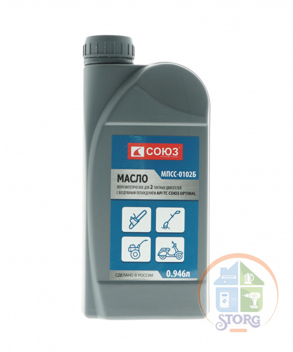 Масло СОЮЗ МПСС-0102Б OPTIMAL  2 ТАКТ. п/синт., API TC,  0.946 л