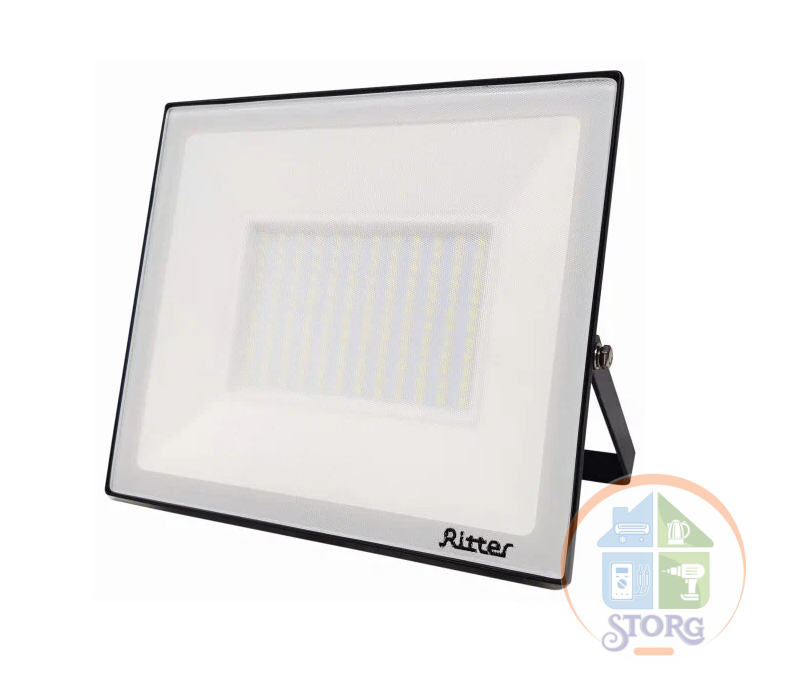 Прожектор Ritter PROFI  53419 5, 230В, 100Вт, 4000К, 10000Лм, IP65, черн, гарантия 5 лет