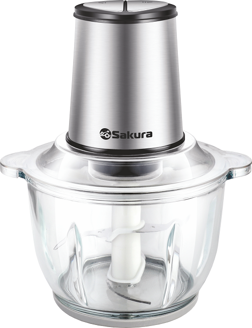 Измельчитель SAKURA SA-6245BS Чоппер, 600Вт, объем чаши 2л, 2 двойн.ножа из нерж.стали