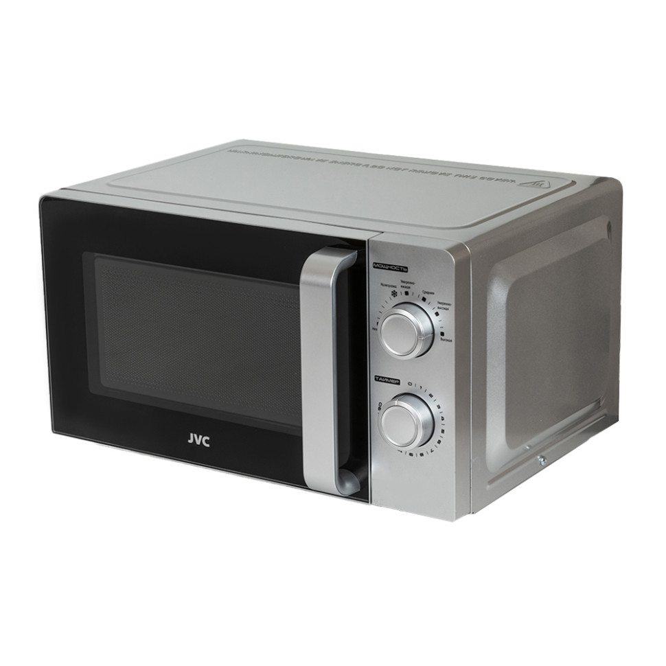 Микроволновая печь JVC JK-MW140M (Серебристый; 700-1100Вт; Объем 20л; Таймером;Мех.управление)