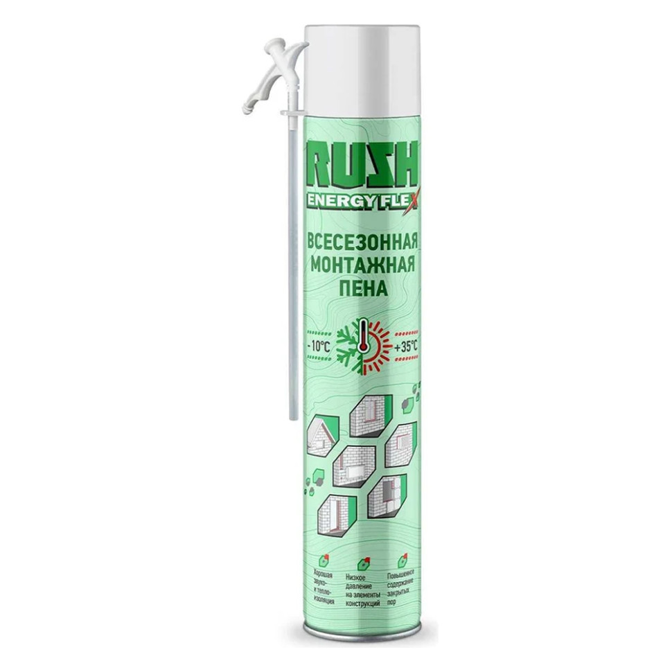 Пена полиуретановая монтажная бытовая всесезонная KUDO RUSH ENERGY FLEX RPH10U530 30л Пена полиуретановая монтажная бытовая всесезонная KUDO RUSH ENERGY FLEX RPH10U530 30л