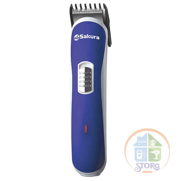 Триммер электрический SAKURA SA-5526BL, для бороды, усов, висков и т.д., насадка-гребень 3 мм, Прорезиненная поверхность Soft Touch!