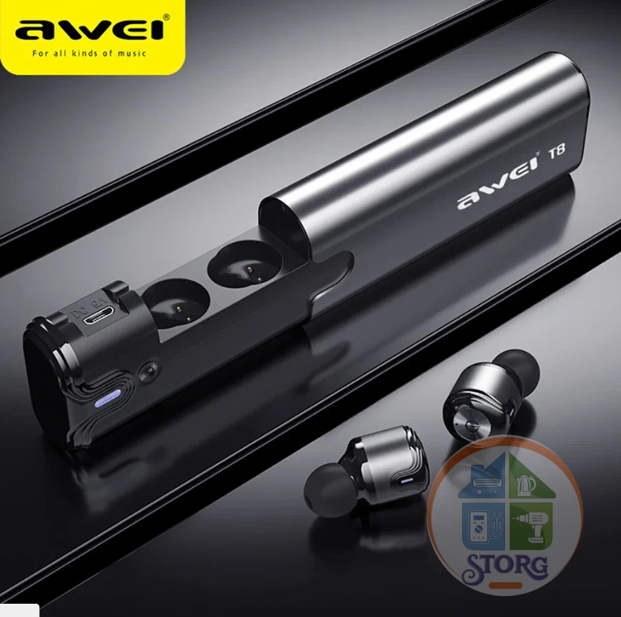 Вакуумные внутриканальные Bluetooth наушники Awei T-8 Black