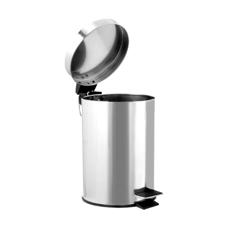 Ведро для мусора Happy Panda HP-TC01S-5, 5л, педаль, нерж/пластик