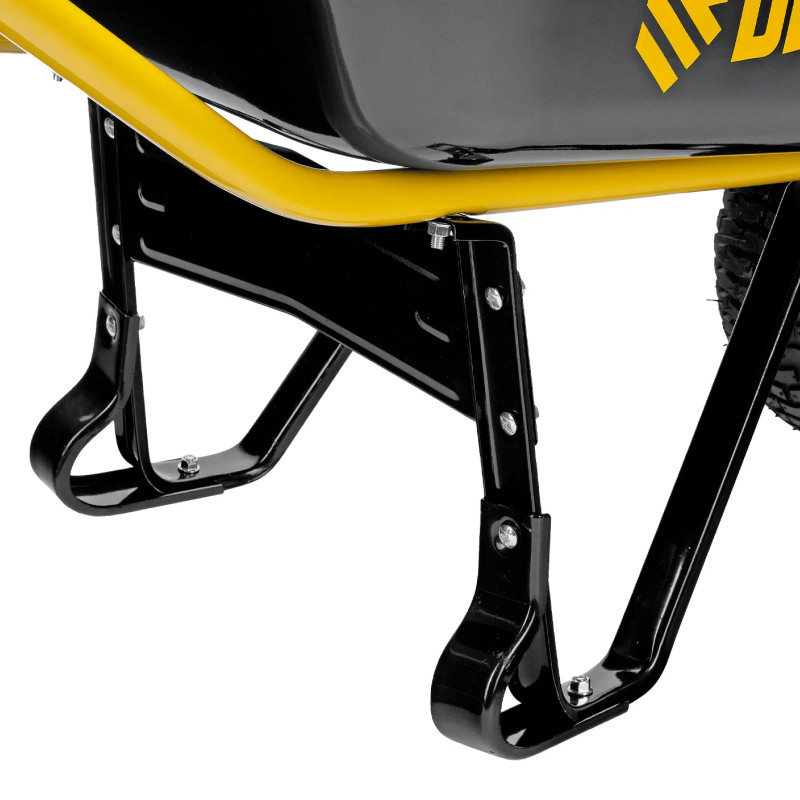 Тачка строительная Denzel, усиленная, объем 130 л, 230 кг, колесо 15х6.00-6 Тачка строительная Denzel, усиленная, объем 130 л, 230 кг, колесо 15х6.00-6