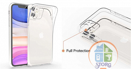 Чехол силиконовый Slim 1mm Camera Protection iPhone 7 (clear)