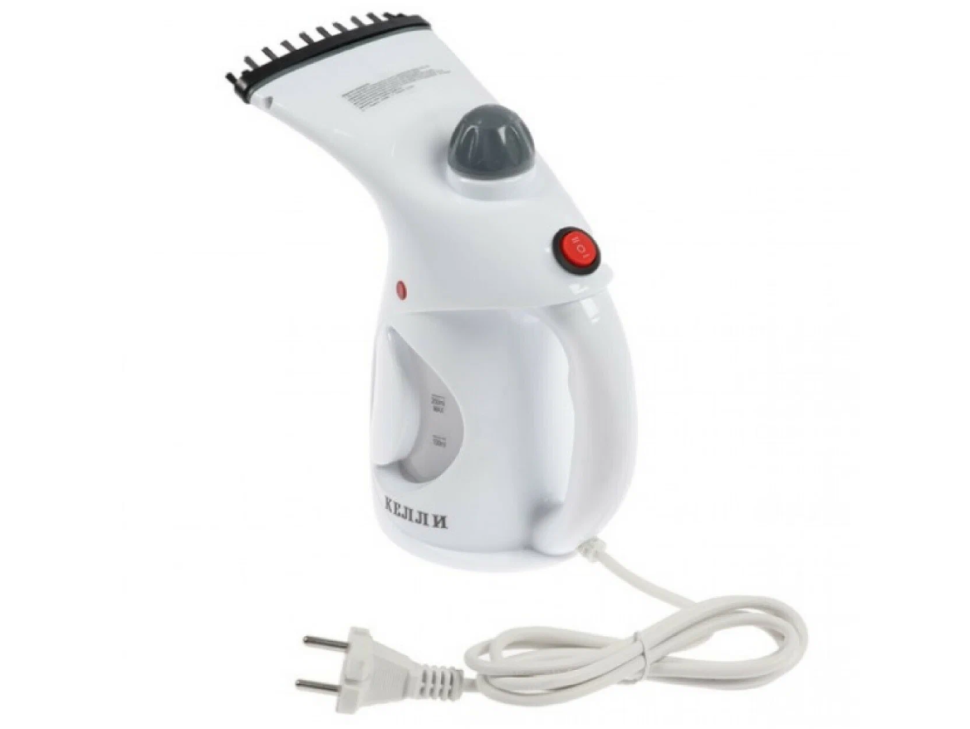 Отпариватель ручной KELLI КL-316, белый, 1650Вт, объем 250мл, 2 режима пара, индикация