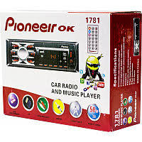 Автомагнитола Pioneeir.ok  LED-1781 4*50Вт/ 1USB/BT/TF/FM/ISO/2RCA
